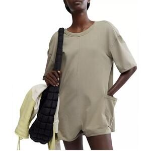 Free People Movement Hot Shot Tee Romper Size Medium Boho Free City